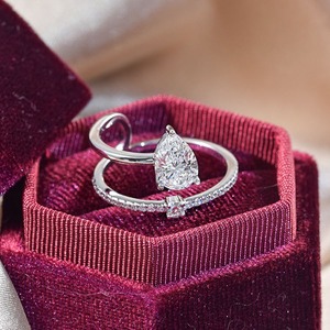 <b>Indian</b> Exporter Certified VVS Moissanite <b>Ring</b> 925 Sterling Silver Luxury Fashion Jewelry for Women Available For Sale - Product Image 1