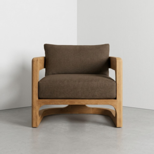 Living Room <b>Sofas</b> Solid Teak Wood <b>Sofa</b> <b>Set</b> Minimalist Japandi Curved Wood Lounge Couches with Coffee Table for Home Luxury - Product Image 5