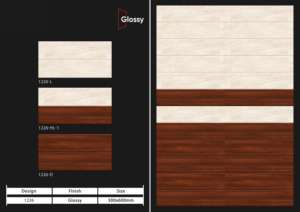 กระเบื้องบุผนังเซรามิกเคลือบเงาหรูหรา ขนาด 300x600 มม. (12x24 นิ้ว)  โซลูชั่นการตกแต่งผนังภายในอย่างมีสไตล์สำหรับห้องน้ำสมัยใหม่ - Product Image 5