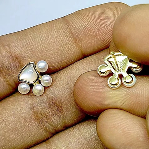 Elegantes Pendientes de Perlas de Agua Dulce con Forma de Corazón, Chapados en Oro, Minimalistas, para Mujer, Joyería de Moda - Product Image 4
