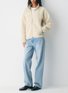 Nouveau design – Sweat à capuche zippé en polaire Teddy blanc personnalisé pour femme, 100 % coton écologique, léger, anti-plis, idéal pour l'hiver et le streetwear - Product Image 5