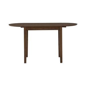 Rustic <b>Walnut</b> Finish Extendable Dining <b>Table</b> in Oval Dining Room <b>Table</b> Modern Home Furniture for Apartment - Product Image 3