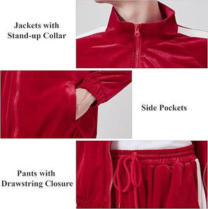 Vêtements de sport en velours sur mesure pour hommes, vente en gros, survêtement d'hiver, marque privée, approvisionnement en vrac - Product Image 5