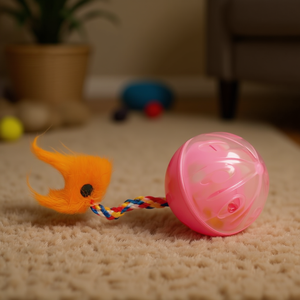 Juguete Interactivo para Mascotas con Movimiento, 2 Pelotas de Plástico con Sonajero y Cola, 4 cm de Diámetro - Product Image 3