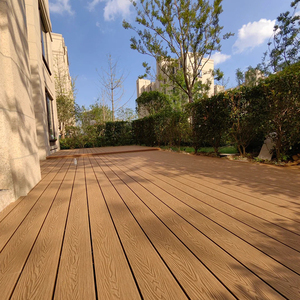 Tarima de WPC con Relieve 3D Color <span class=keywords><strong>Madera</strong></span> Roja, Fácil Instalación, Tarima de WPC para <span class=keywords><strong>Terraza</strong></span> Exterior, Tarima de WPC 3D, Tablas de Tarima Compuesta - Product Image 4