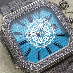 นาฬิกาข้อมือผู้ชาย Charm Luxury ขนาด 40 มม. ตัวเรือนทรงสี่เหลี่ยม ระบบอนาล็อก กลไกอัตโนมัติ แสดงวันที่ ประดับเพชร สายสแตนเลส หน้าปัดกระจก - Product Image 4