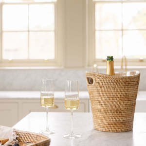 Portable ice <b>bucket</b> with handle rattan wine <b>buckets</b> competitive price chiller basket for drinks - Product Image 6