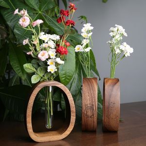 Custom Walnut Wooden Vase Personalized Flower Holder <b>Unique</b> <b>Gift</b> <b>for</b> <b>Her</b> <b>Gift</b> <b>for</b> Mom Home Decoration Eco-Friendly Decor - Product Image 4
