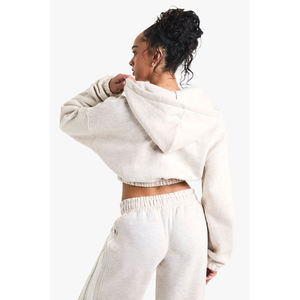 Sudaderas con capucha personalizadas con logo impreso en 3D, estilo urbano para mujer, de alta calidad, con hombros caídos, estilo oversized. - Product Image 2