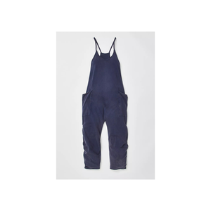 Custom Women's Navy Sleeveless V-Neck Sporty <b>Jumpsuit</b> Side <b>Pockets</b> Full Length Lightweight Eco-Friendly Summer Wear 100% Cotton - Product Image 1