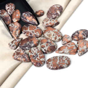 Dolomite de cuivre naturelle, cabochon en vrac, pierre précieuse, motifs dorés bruns naturels, pour la fabrication de bagues, pendentifs et bijoux en argent - Product Image 6