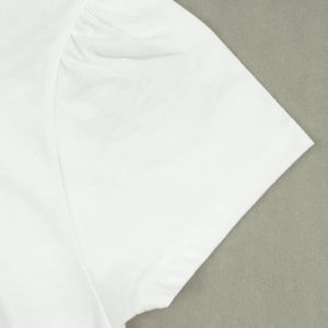 Nouveau style de t-shirt pour femme, design court personnalisé, en coton de haute qualité, coupe ample et ajustée, motif uni imprimé - Product Image 3