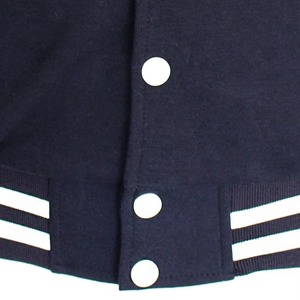 White Contrast Black Stripes Varsity <b>Jacket</b> Custom Letterman Baseball <b>Jacket</b> Unisex Streetwear Manufacturer - Product Image 2