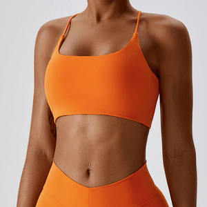Soutien-gorge de sport pour femme en promotion – Haute qualité, extensible dans 4 directions, respirant, écologique, élasticité moyenne, XS personnalisable à l'avant - Product Image 5
