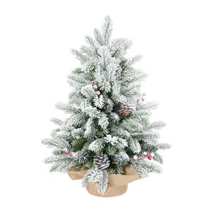 3ft Snow Flocked Artificial <b>Christmas</b> <b>Tree</b> with Pine Cones and Red Berries Tabletop <b>Mini</b> Green <b>Tree</b> - Product Image 1
