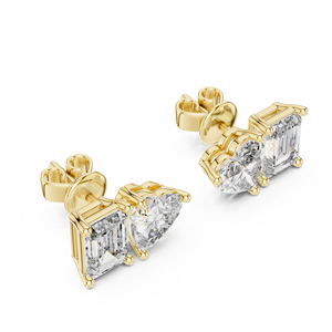 Gone Vibe 14K CVD (LAB grown) pendientes de corte baguette para mujer Pendientes de tachuelas de joyería fina de diamante natural para boda - Product Image 1