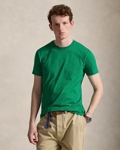 เสื้อยืดคอกลมแขนสั้นผ้าฝ้ายสีเขียวล้วนสำหรับผู้ชาย – เนื้อผ้านุ่ม ระบายอากาศได้ดี สวมใส่สบาย เหมาะสำหรับแฟชั่นในชีวิตประจำวัน - Product Image 3