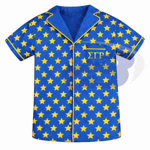 Ensemble de pyjama en satin à pois Sigma Gamma Rho Sorority, tunique respirante pour la saison d'automne, pour les membres de la sororité SGR - Product Image 3