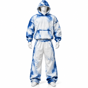 New Style Hooded Tracksuit Set Solid Color Casual Full Length 100% Cotton Oversized Tracksuit Set <b>For</b> <b>Sale</b> - Product Image 4