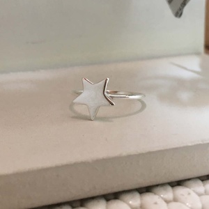 925 Sterling Silver Minimalistic Star <b>Ring</b> for Women Handcrafted with Diamond As Main Stone Ladies' Jewelry - Product Image 6