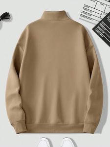 Sudadera de Forro Polar con Cierre de Cremallera para Hombre, Calidad Premium, Corte Holgado, Ropa Casual de Calle, Moda de Invierno - Product Image 5