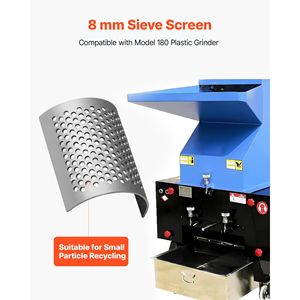 Rete di precisione per trituratori di plastica da 0,315 pollici/8 mm di alta qualità, in PP/PVC resistente, compatibile con l'acciaio - Product Image 2