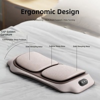 Coussin de soutien lombaire pour lit, avec levage électrique, traction, chauffage sans fil et massage par vibration, pour soulager les douleurs du bas du dos