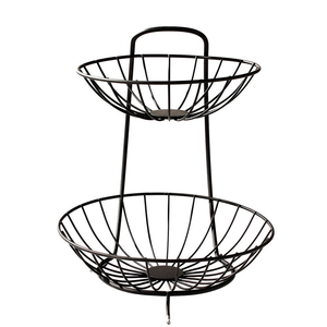 Hot Sale Metal Wire Candy <b>Bread</b> Holder 2 Tier Fruit <b>Basket</b> for Kitchen - Product Image 3