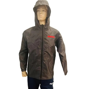 Wholesale Casual Custom High Quality <b>Men</b> Varsity <b>Jacket</b> Hooded Canvas Front <b>Lightweight</b> Polyester Windproof - Product Image 1