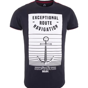 Custom Men's O-<b>Neck</b> <b>T</b>-<b>Shirt</b> 100% Combed Cotton Bio Washed Short Sleeve Front Logo Printed <b>Low</b> MOQ Factory Casual Pattern - Product Image 4