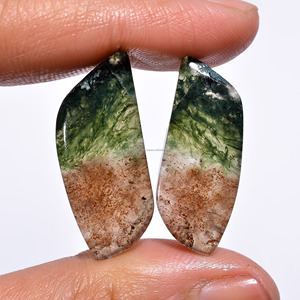 Natural <b>Moss</b> Agate Loose Gemstone Pendant High Quality Cabochon Stone for All Sizes Versatile Jewellery Stone - Product Image 2