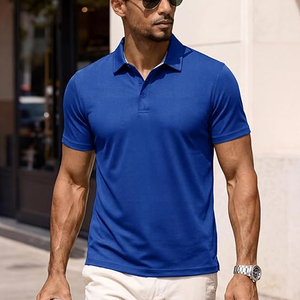 Chemise de golf pour homme en coton tricoté 100 %, respirante, séchage rapide, personnalisable avec broderie - Product Image 3