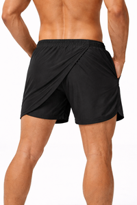 Pantalones Cortos Deportivos para Hombre, de Secado Rápido, con Cintura Elástica y Cordón Ajustable, Ropa Deportiva Moderna, Suministro al por Mayor - Product Image 2