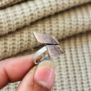 Boho Geometric Brass <b>Ring</b> Silver Plated Tribal <b>Statement</b> Wholesale <b>Ring</b> For Men's - Product Image 4