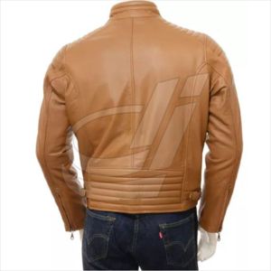 แจ็กเก็ตหนัง PU สำหรับผู้ชาย, แจ็กเก็ตหนัง/แจ็คเก็ตหนังสำหรับนักขี่จักรยานนุ่มใส่สบาย - Product Image 4