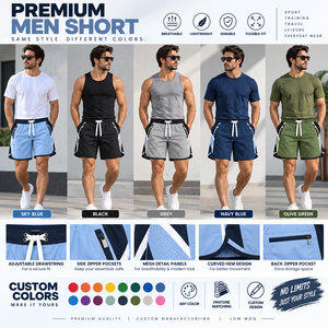 Shorts de course camouflage personnalisés Evertop pour hommes, shorts de sport décontractés pour la gym, fabriqués en polyester imprimé technique - Product Image 5