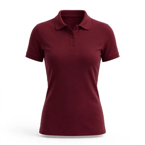 Polo à manches courtes pour femme, couleur unie, col boutonné, coupe ajustée, longueur standard, vente en gros, exportation du Bangladesh - Product Image 3