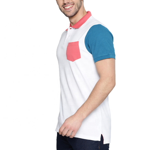 Nouvelle Arrivée Polo Homme Color Block Manches Courtes Coton Oxford Décontracté avec Poche Fournisseur en Gros de Polos pour Garçons - Product Image 3