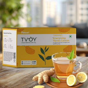 Té Verde de Miel y Limón, Brillante y Energizante, 20 Bolsitas – Desintoxicación Matutina Refrescante y Impulso de Energía Natural - Product Image 1