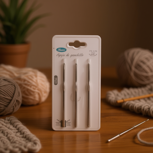 Set di 3 uncinetti in acciaio per lavori a maglia e artigianato - Product Image 2