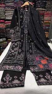 Robe d'été en tissu lawn de qualité supérieure pour femmes 2026, vente en gros, ensembles décontractés 3 pièces pour femmes pakistanaises - Product Image 6