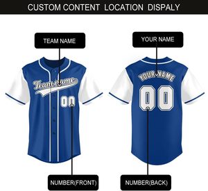 เสื้อเบสบอลแบบซับลิเมชั่นโลโก้สั่งทำ ผ้าโพลีเอสเตอร์ 100% เสื้อซอฟต์บอลเปล่า เสื้อยืดเบสบอลเรียบๆ เสื้อซอฟต์บอล - Product Image 4
