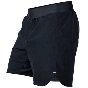 Shorts de sport MMA pour hommes, blanc uni, séchage rapide, imperméables, écologiques, avec poches, taille élastique, longueur mi-cuisse, tissu en toile - Product Image 4