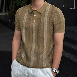 Men's Knitted Short Sleeve T-Shirt Digital Customized Colors Solid Front Logo Regular Fit Casual Breathable 100% Cotton <b>Canvas</b> - Product Image 3