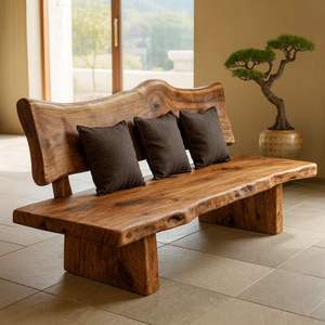 Commode à 6 tiroirs en teck avec bords arrondis - Product Image 1