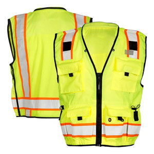 Gilet de sécurité routière pour hommes à prix abordable, avec logo personnalisé, respirant, pour la construction et les travaux routiers - Product Image 3