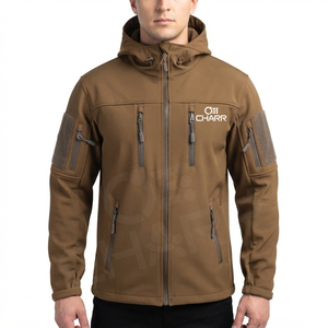 <b>Men</b>’s Outdoor Softshell Hooded <b>Jacket</b> Water Resistant Windproof <b>Lightweight</b> Performance <b>Jacket</b> Custom Private Label - Product Image 1