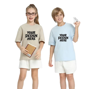 T-shirts à manches courtes en coton tricoté 100% pour garçon de 7 ans, taille plus, confortables pour l'été - Product Image 1