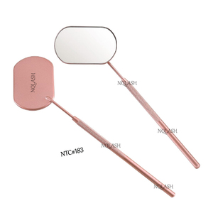 Espejo para Pestañas, Espejo para Extensión de Pestañas, Color Oro Rosa, Espejo Cuadrado Grande de Acero Inoxidable Desmontable para Mujeres, Espejo de Belleza para Pestañas - Product Image 1
