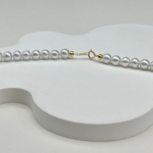 Collar de Perlas Akoya Naturales de Agua Dulce al por Mayor, Oro de 18K, Perlas de 5-6mm en Blanco Frío Aurora con Varios Colores Lino - Product Image 4